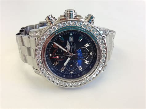 replica breitling watches with diamond bezel|aftermarket diamond bezel.